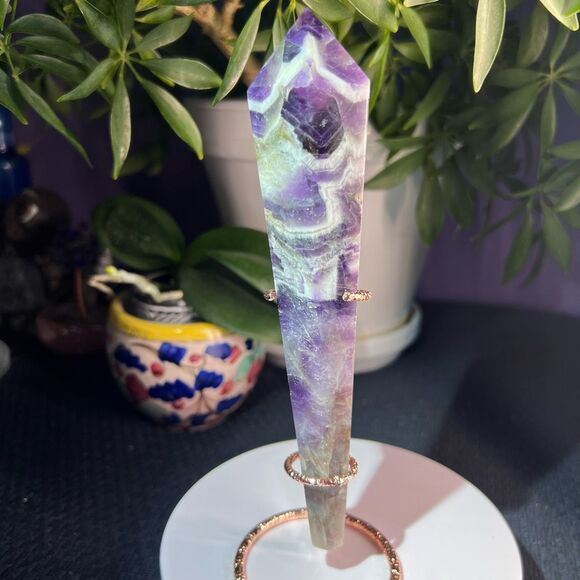 Dream Amethyst Crystal Meditation Scepter Wand with‎ Stand (4) - Picture 5 of 11